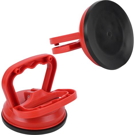 Lève-carreaux avec ventouse pour verre, à une seule griffe, rouge, en plastique ABS/PVC (1/5)