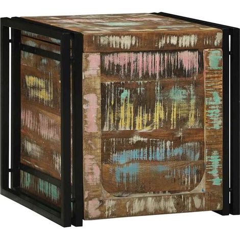 Boîte de Rangement 50x50x50 cm, Cube de Stockage Rigide en Tissu Non Tissé, Pliable avec Couvercle, Organisateur pour Armoire, Chambre, Bureau - Marron et Noir (1/5)