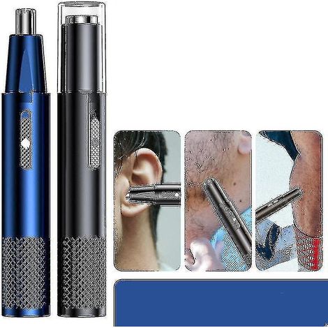 Nasen- und Ohrhaartrimmer, USB-wiederaufladbarer Nasenhaartrimmer, professionell und schmerzfrei – schwarz (1/5)