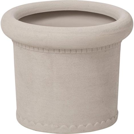 Cache-Pot en Grès "Fabio" 25cm Blanc (1/3)
