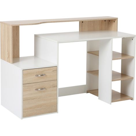 Bureau informatique Ase hêtre blanc (1/5)