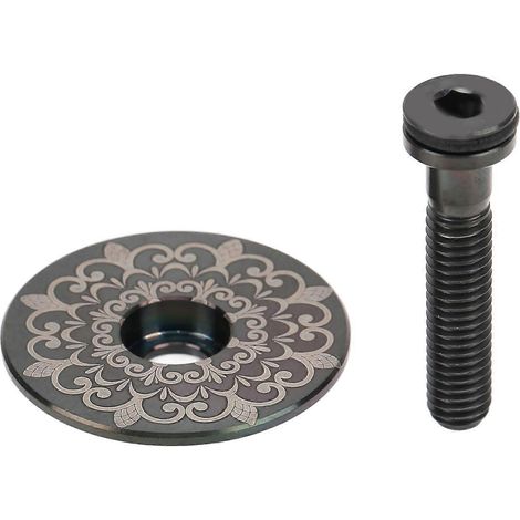 RISK Titane Alliage Capot de Potence Vélo 28.6mm Couvercle Tube de Fourche pour Direction, Couvre-Jeu de Direction (1/5)
