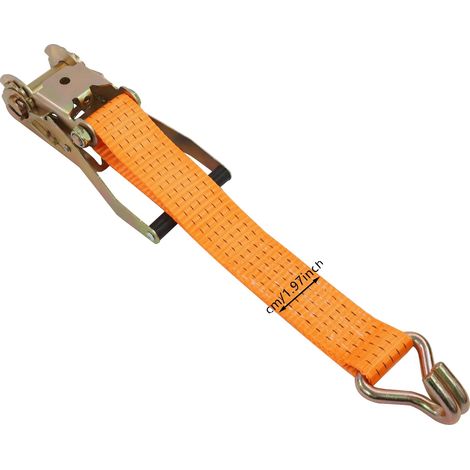 Correas de remolque, alta capacidad de carga, construcción duradera, color naranja, 10 m. (1/2)