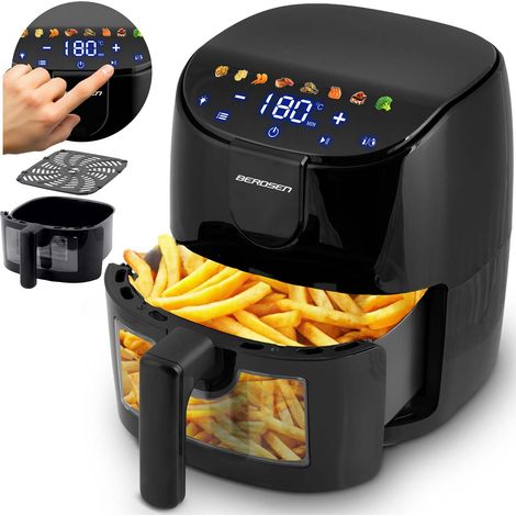 Freidora de aire Berdsen BD-658 de 4 litros, 1500 W, color negro.