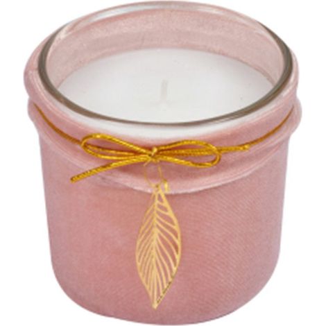 Bougie Parfumée Velours "Pendentif" 10cm Rose