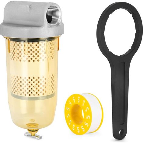 Ensemble filtre de réservoir de carburant pour automobile 496 avec clé, séparateur eau/essence/diesel transparent (1/5)