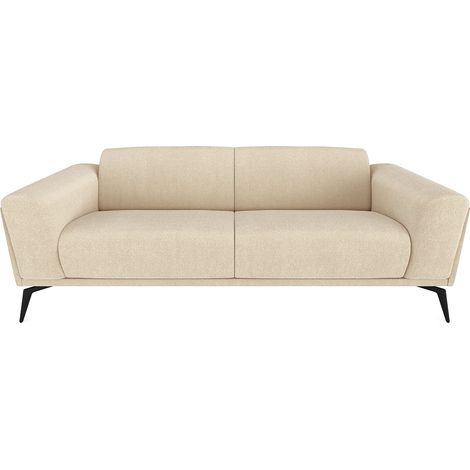 Canapé 3 places en tissu tramé beige SWANN (1/5)