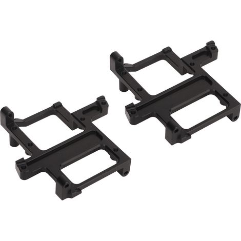 Support de servo de boîte de vitesses pour voiture télécommandée, en alliage d'aluminium, pour support de montage de servo de véhicule tout-terrain télécommandé (noir). (1/5)