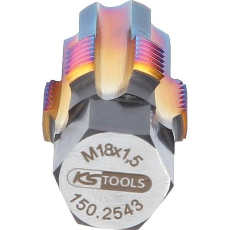 KS TOOLS Macho de roscar con perno guía para sondas lambda M18 x 1,5 - 150.2543 (1/4)