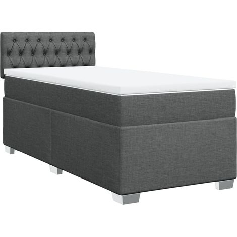 Maison Exclusive - Boxspringbett mit Matratze Dunkelgrau 90x190 c (1/5)