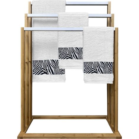 Set Asciugamani Made In Italy In Spugna Jacquard 100% Cotone 1 Salvietta Viso 2 Salviette Ospite Maculato Zebrata Salviette Assorbenti Asciugatura Rapida Zebrata Bianca (1/4)