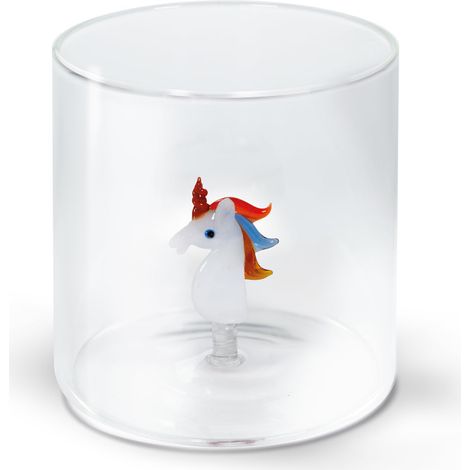 Bicchiere Vetro Borosilicato 250 ml Decoro Unicorno WD LIFESTYLE