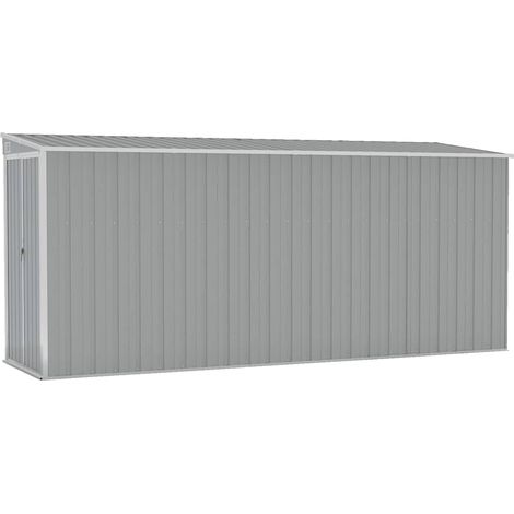 Maison Exclusive - Capanno Giardino a Parete Grigio 118x382x178 cm Acciaio Zincato (1/5)