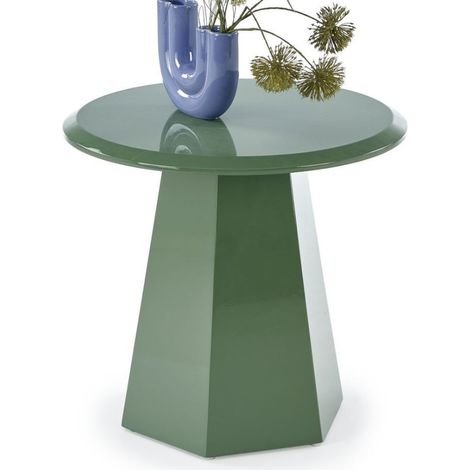 Bout de canapé vert design 50 x 47 cm KIMI (1/5)
