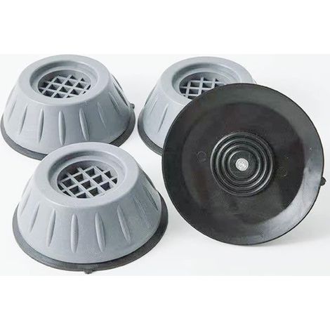 Lot de 4 ventouses et tampons de pied pour machine à laver, absorbeur de chocs antidérapant à rouleau ondulé, universel pour meubles (1/5)