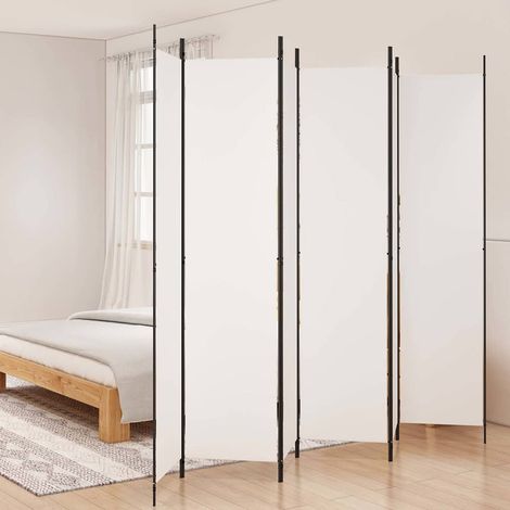 vidaXL Biombo divisor de 6 paneles de tela blanco 300x220 cm (1/5)