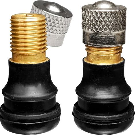 [NON UTILIZZATO] Valvola per pneumatici senza camera d'aria per monopattino Ninebot Max G30, Xiaomi M365 Pro 2, ecc. - Valvola Schrader dritta da 24 mm - Kit da 2 unità (1/4)