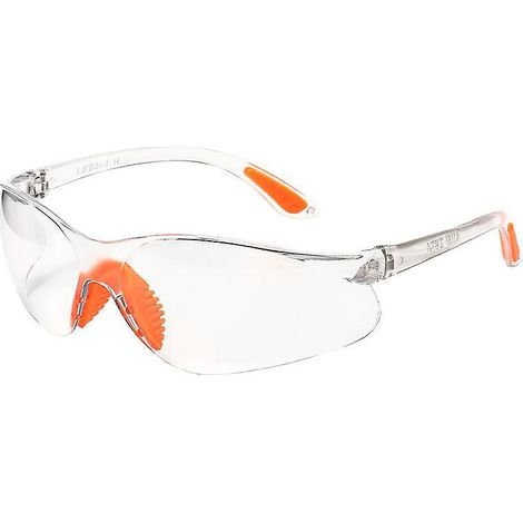 Schutzbrille mit klaren, beschlagfreien Gläsern für chemische Gartenarbeiten