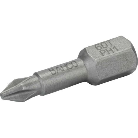 Bahco 1/4 Torsions-Schraubendreher Bits für PH1-Phillips-Schrauben 25 mm - 10 Stk./Kunststoffbox (1/3)