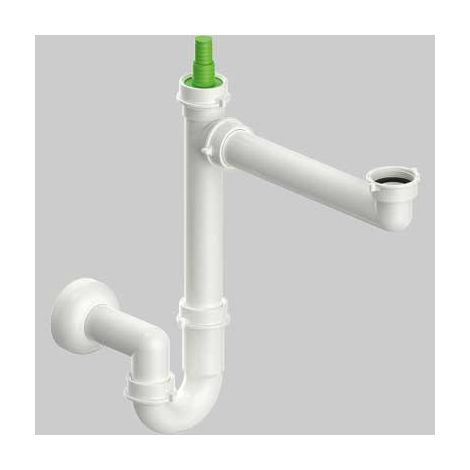 SIFONE PER LAVELLO SALVASPAZIO A 1 VIA CON ATTACCO LAVASTOVIGLIE 11/2 x Ø40 mm - 1 pezzi - Idroweb