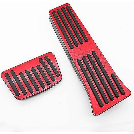 Pédales de frein et d'accélérateur en aluminium pour Hyundai Tucson 2021-2022 Nx4 : revêtement antidérapant, plaque et repose-pieds. Accessoires inclus : pédales (rouge). (1/5)
