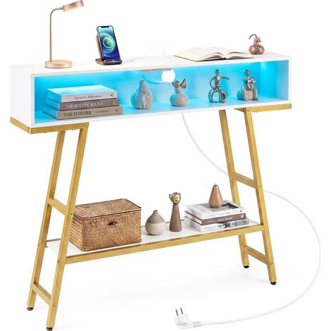 Konsolentisch mit LED-Beleuchtung und Ladestation