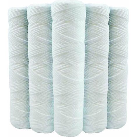Lot De 5 Cartouches Filtrantes Filtrantes Anti Sédiments 9 Pouces 3/4 - 5 Microns Compatible Avec Filtres 10 Pouces Fabriqué En France-kryc