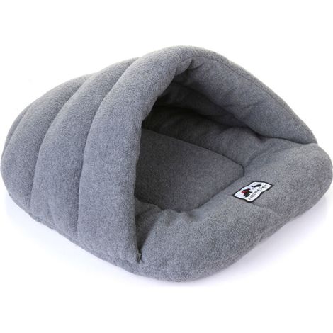 Panier pour Chien Sac de Couchage de Chat Chat Nid Chaud Lit pour Animal de Compagnie Grotte pour Chat, Gris, S (1/4)