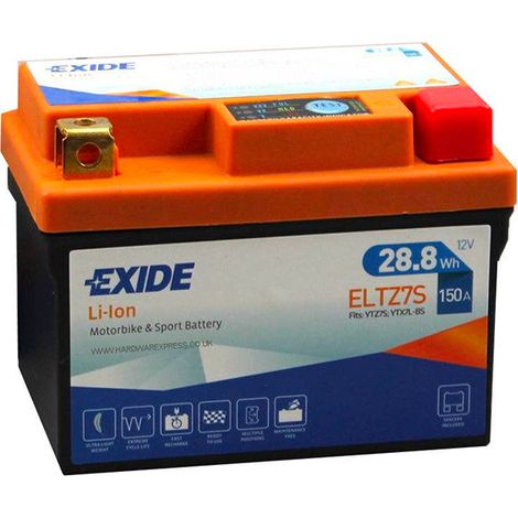Batterie moto YTZ7S Exide Lithium Li-ion 12V 2.4AH 150A ELTZ7S YTX7L-BS (1/3)