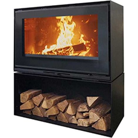 Godin – Poêle à granulés 10KW – Évacuation des fumées arrière – Noir – 50cm – Classe énergétique flamme verte