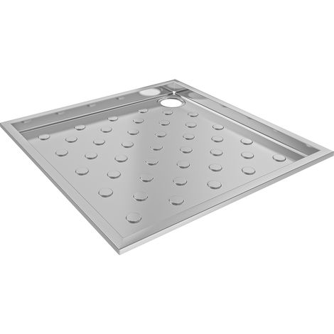 KWC AR Duschwanne, CAMPUS, Edelstahl,  800x59x800 mm, Bodenmontage