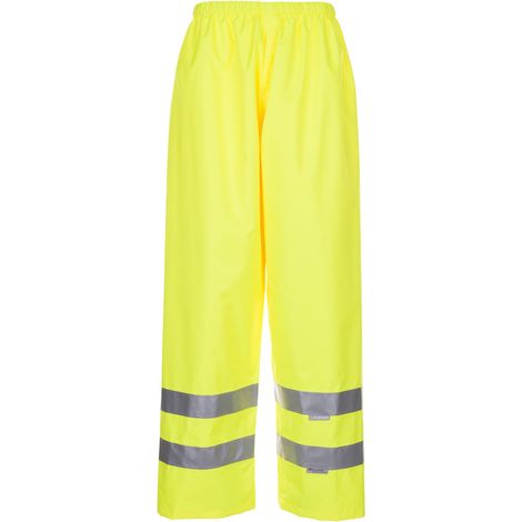 Pantalon de pluie uni Warnschutz jaune uni Taille S (1/4)
