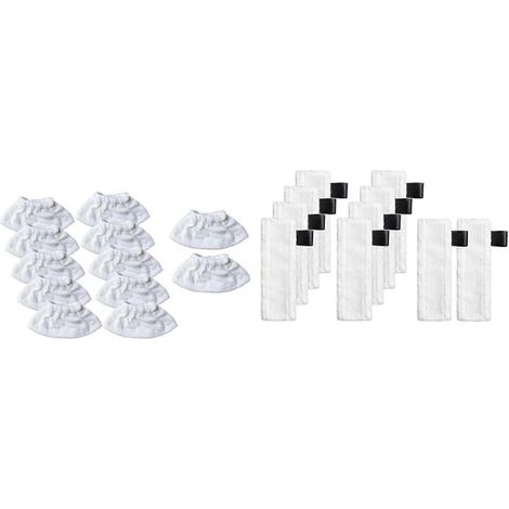 Lot de 22 lingettes de nettoyage pour nettoyeur vapeur Kärcher série SC1/SC2/SC3/SC4/SC5 (1/5)