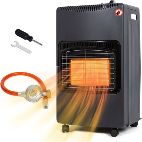 Todeco 4200 Watt Keramik Gasheizer gasheizung gasofen heizstrahler gas,schwarz,3 Heizstufen,inkl. Druckregler,Gasschlauch,für Balkone und gut belüftete Innen- und Außenbereiche (1/5)