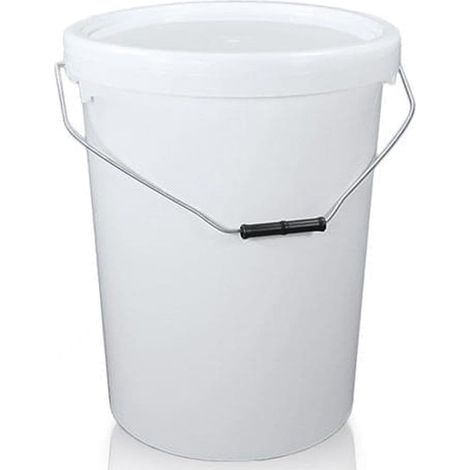 1 x 25L White Plastic Buckets