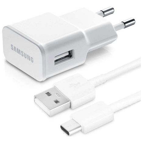 Caricabatterie da parete originale Samsung EP-TA50EWE da 7,75 W + cavo USB-C EP-DW700CWE da 1,5 m, bianco. (1/4)