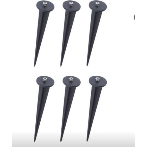 Piquet de jardin en plastique noir - Support de lampe 6 Pack,Ø35160mm