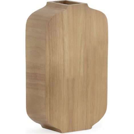 Vase décoratif en bois clair - naturel (1/5)