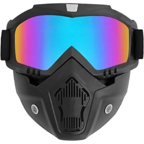 Motorradbrille, Motorradmaske, Motocrossbrille, Motorradmaske mit abnehmbarer Maske, winddichte Motocrossmaske, Fahrsonnenbrille, Motocross (1/5)
