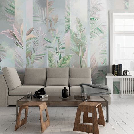 Papier Peint Feuillage - Jungle Aquarelle - 150 x 250 cm (1/2)