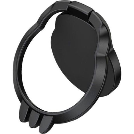 Support de téléphone à anneau pour doigt, adhésif puissant, antidérapant, rond et incurvé, en alliage de zinc, avec anneau de traction rotatif