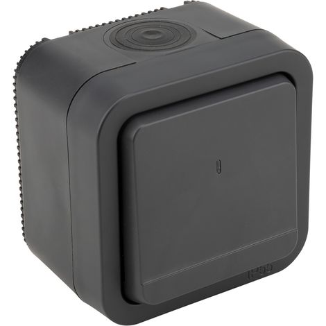 Va-et-vient étanche IP55 bornes auto + voyant lumineux - saillie - gamme Granite - Protec (1/5)