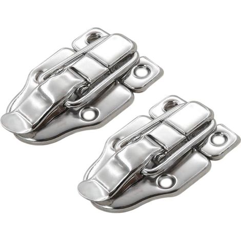 Lntyq 2x Fermeture Fermoir Loquet Inverser Casse De Boîte De Poitrine Coffre à Outils valise