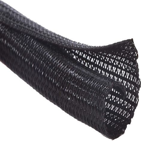 Gaine tressée auto-fermante en nylon pour câbles, diamètre intérieur 13 mm, longueur 10 m (1/5)