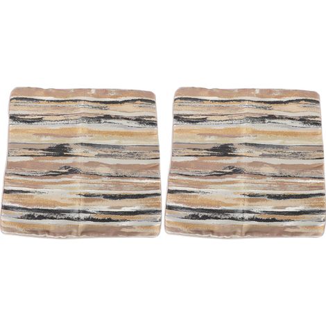 Lot de 2 housses de coussin décoratives en polyester, style bohème moderne, pour canapé, lit ou salon, noir et or, 45,7 x 45,7 cm / 18 x 18 pouces (1/5)