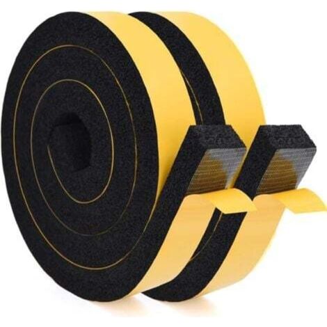 [NIEMALS VERWENDET] 2 Rollen Schaumstoffband à 200 cm für Fensterklimaanlagen, 25 mm breit x 10 mm dick, zur Isolierung und Abdichtung