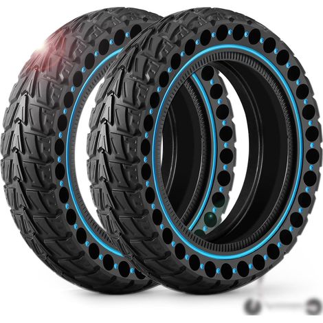 2 Pièces Pneus Pleins 8,5 x 2,0 (50/75-6.1) pour Trottinette Électrique \u2013 Increvables, Structure Nid d‘Abeille, Sans Entretien, Compatibles Wispeed T855, Xiaomi M365/Pro 2 (1/5)