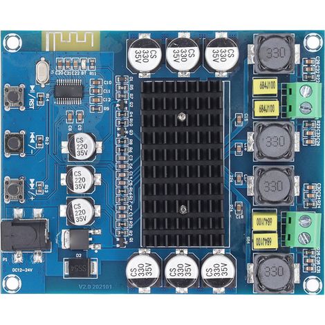 Amplificateur numérique 120W double canal Bluetooth pour haut-parleurs auto carte ampli sonore module. (1/5)