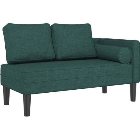 Sofá chaise longue tipo diván para interior con cojines en tela verde verde DEC026104 (1/5)
