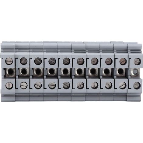 Bornes à Montage Sur Rail Dinrail Din Bloc De Jonction Bornier Electrique Kit De,50 Pièces Bornier à Vis Isolé à Bonne Conductivité Résistant Aux Chocs Uk-10n Pour Connexion él (1/5)
